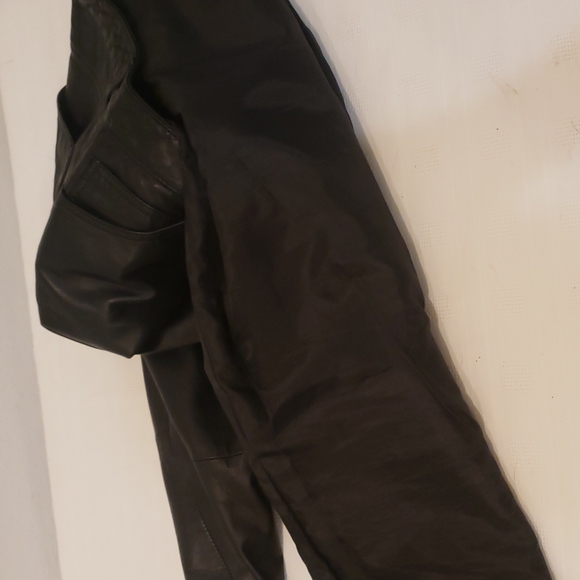 Costa Blanca Women's Bikers Leather pants Black Size,5 pockets - Picture 12 of 15